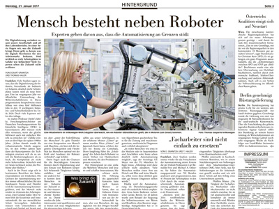 Frankfurter Neue Presse – Pfeiffer – Facharbeiter sind nicht einfach zu ersetzen